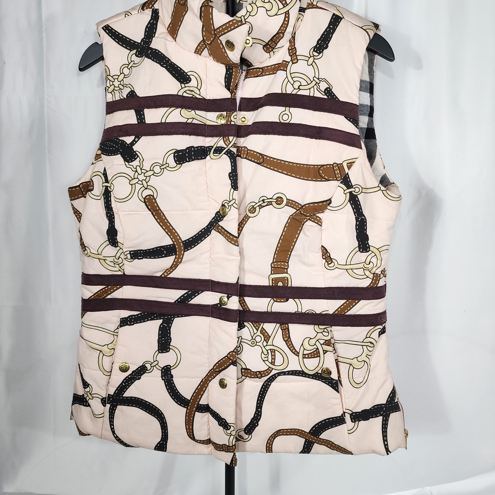 Chain Print Quilted Vest